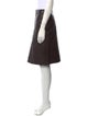 Oscar de la Renta Leather Knee-Length Skirt
