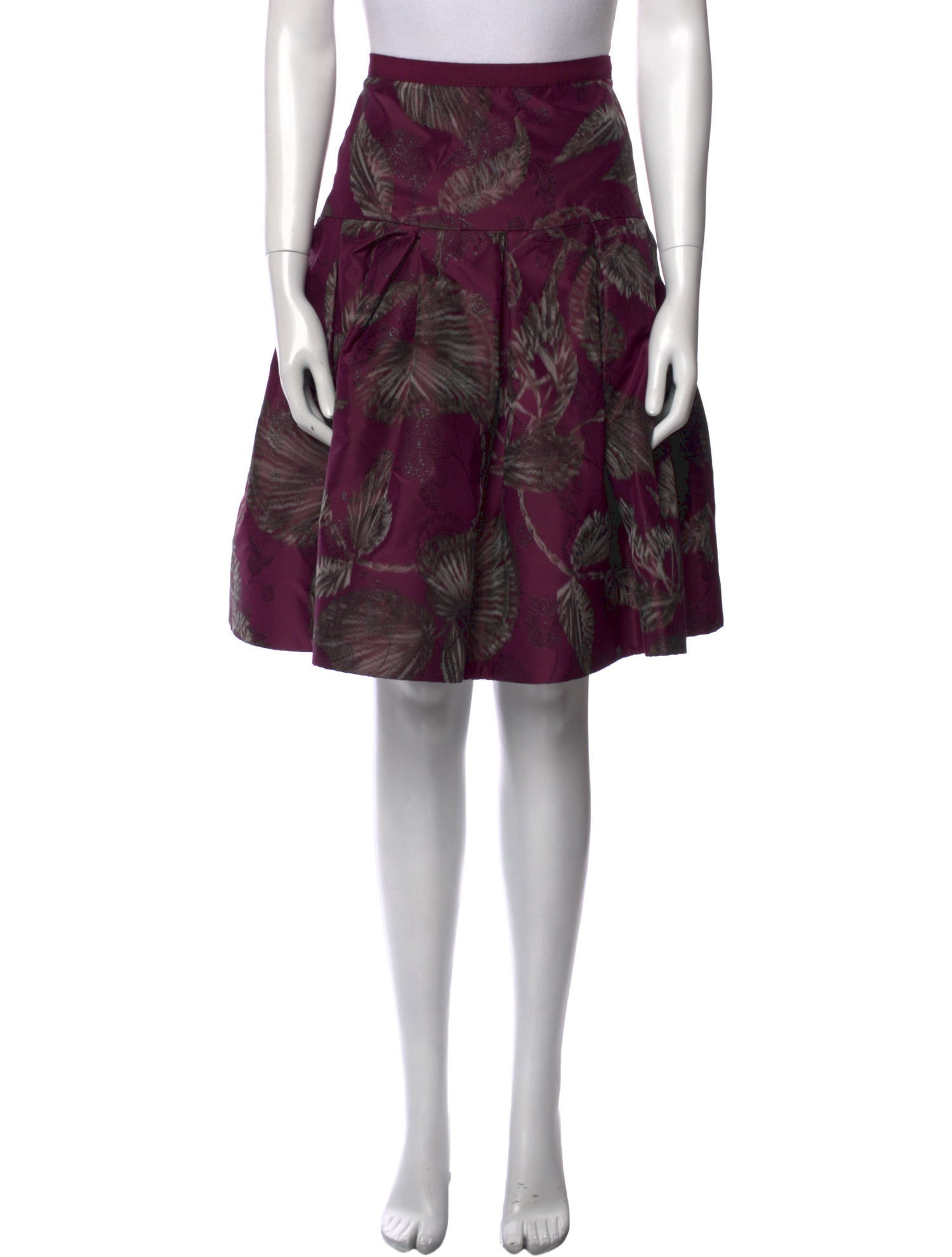 Oscar de la Renta Silk Knee-Length Skirt w/ Tags