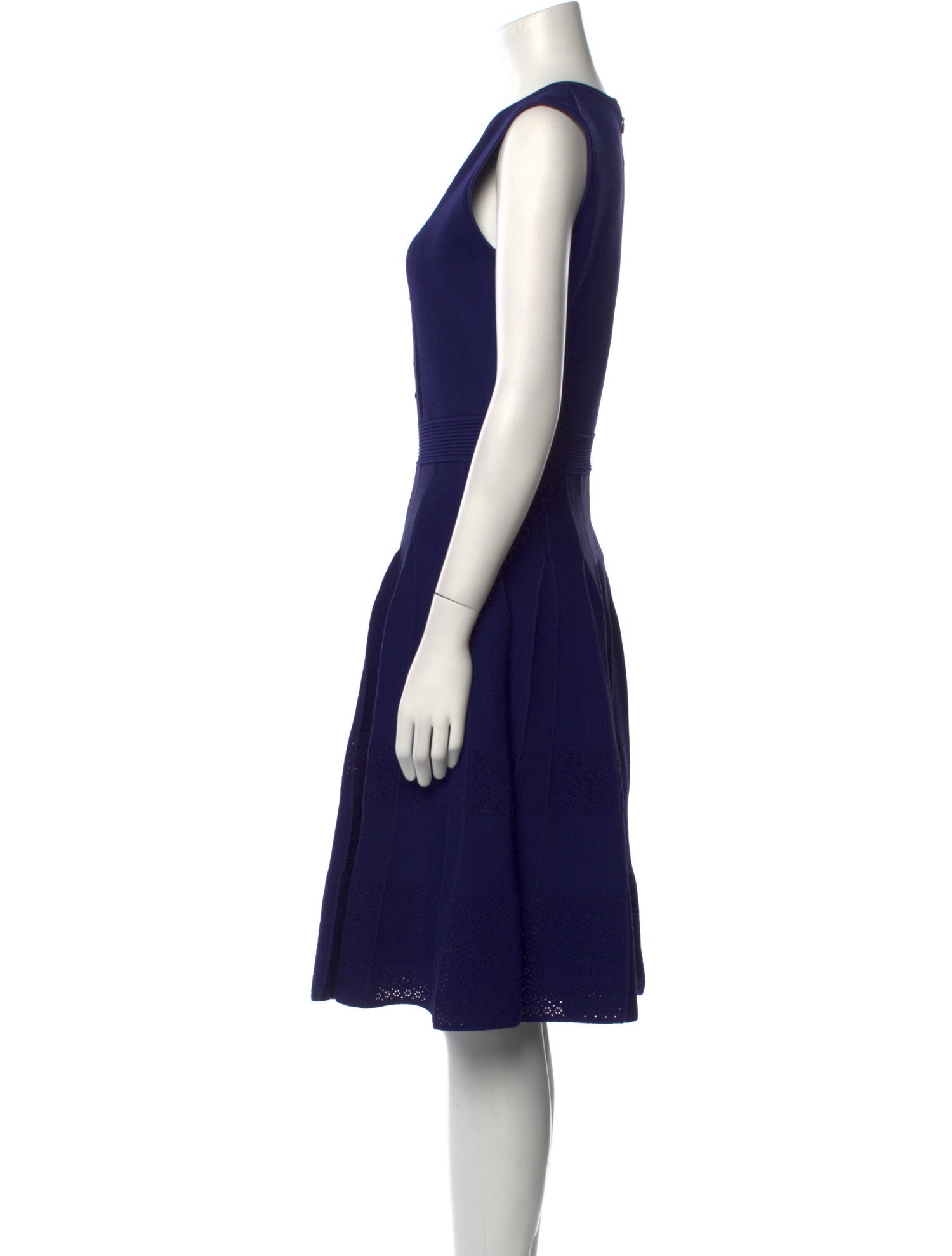 Oscar de la Renta Crew Neck Midi Length Dress