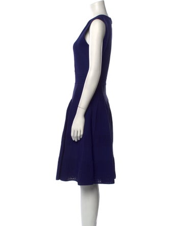 Oscar de la Renta Crew Neck Midi Length Dress