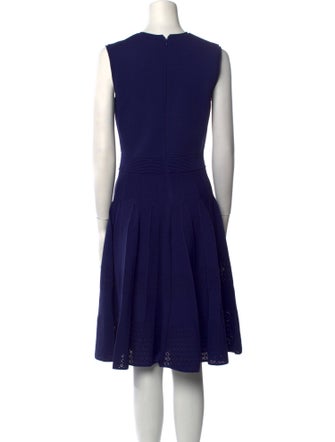 Oscar de la Renta Crew Neck Midi Length Dress