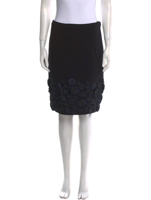 Oscar de la Renta Wool Knee-Length Skirt