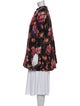 Oscar de la Renta Silk Floral Print Coat