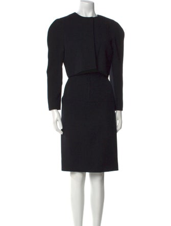 Oscar de la Renta Crew Neck Knee-Length Dress