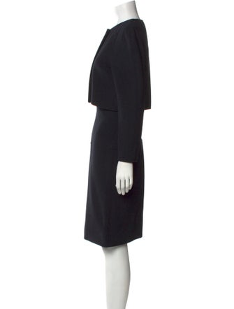 Oscar de la Renta Crew Neck Knee-Length Dress