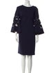 Oscar de la Renta Virgin Wool Knee-Length Dress