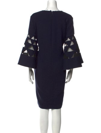 Oscar de la Renta Virgin Wool Knee-Length Dress