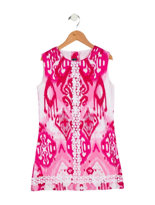 Oscar de la Renta Girls' Printed Sleeveless Dress