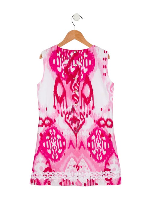 Oscar de la Renta Girls' Printed Sleeveless Dress