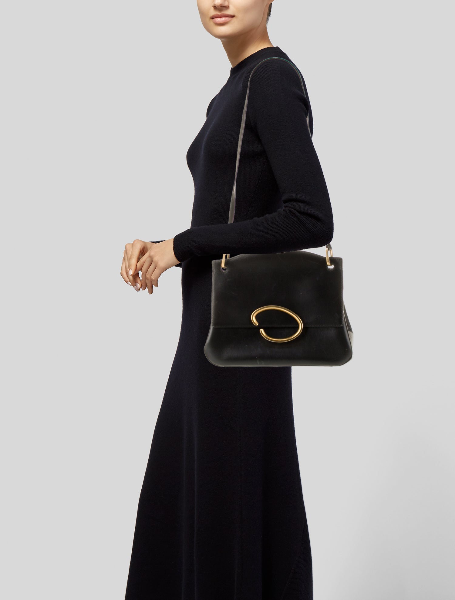 Oscar de la Renta Leather Shoulder Bag