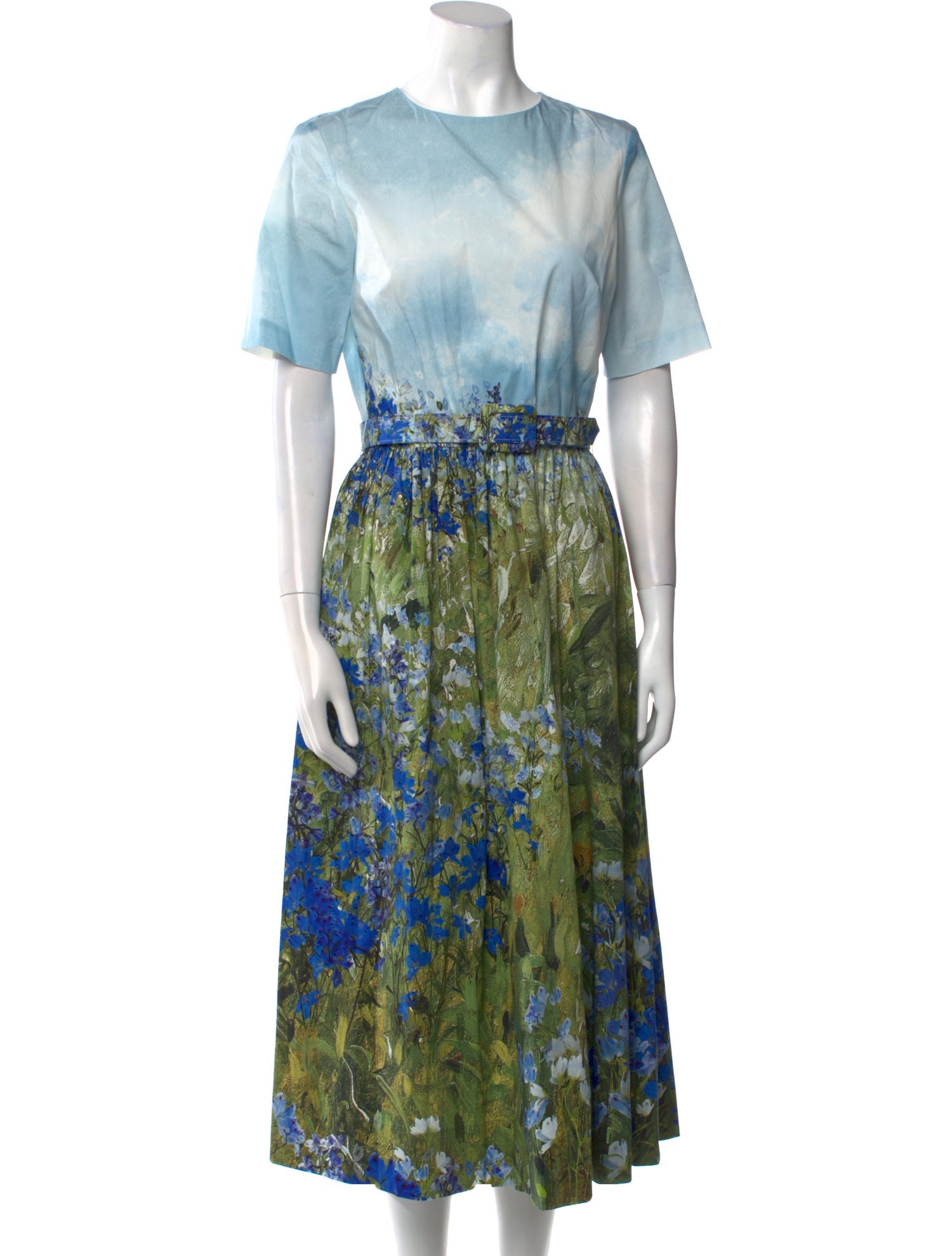 Oscar de la Renta Printed Long Dress