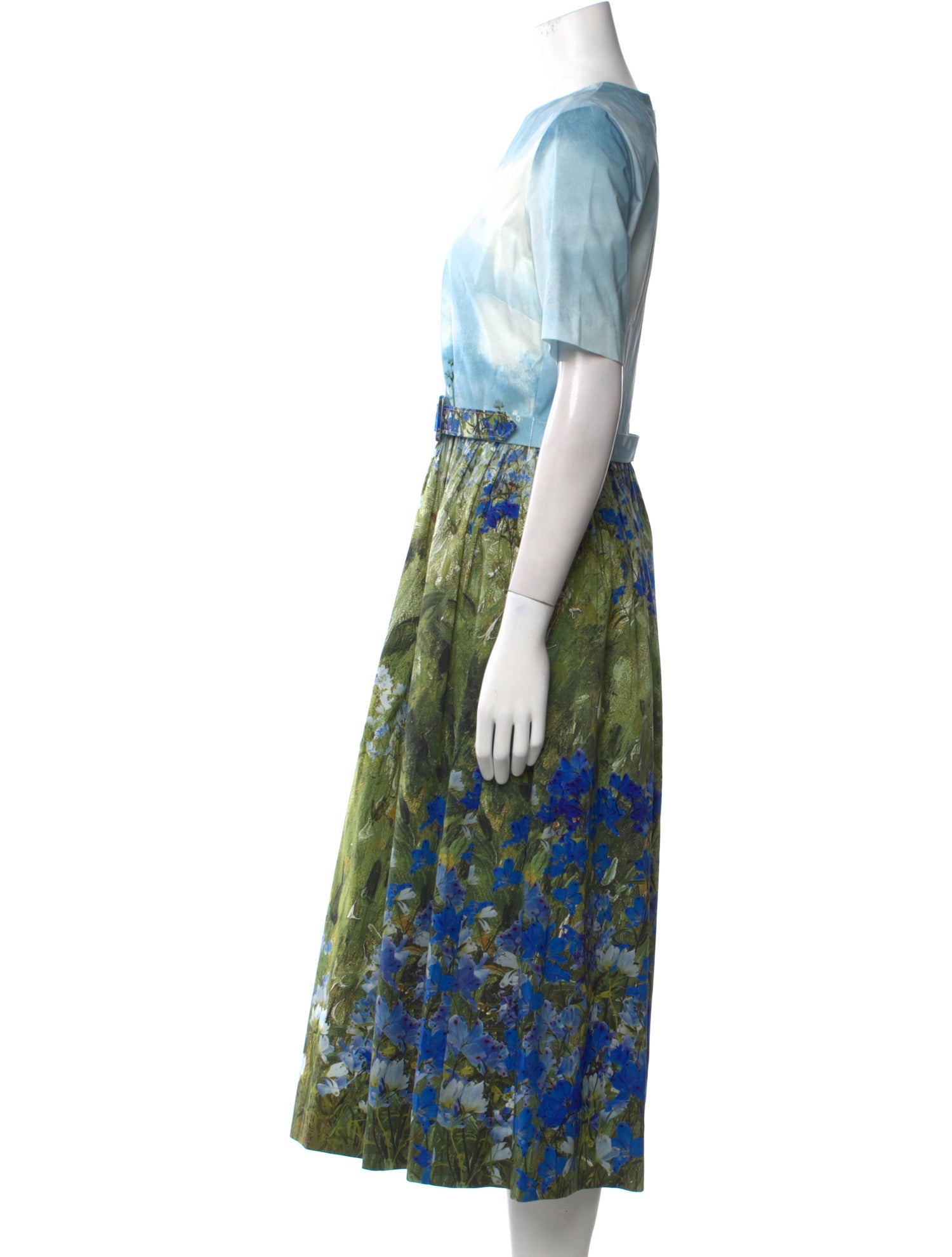 Oscar de la Renta Printed Long Dress