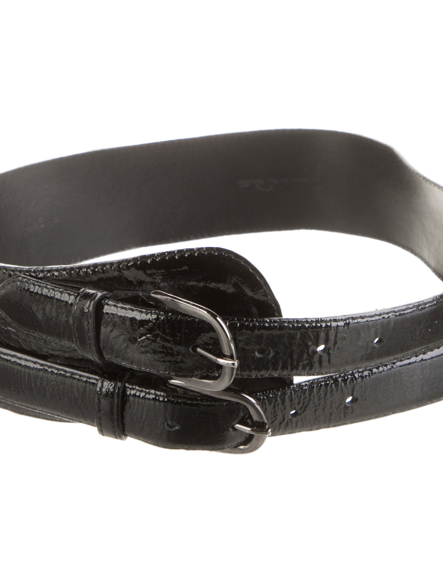 Oscar de la Renta Wide Patent Leather Waist Belt