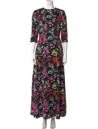 Oscar de la Renta Silk Long Dress
