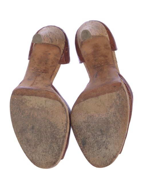 Oscar de la Renta Alligator Printed D'Orsay Pumps