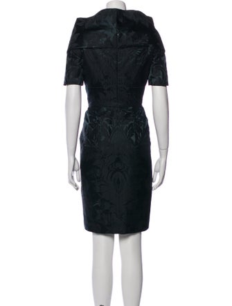 Oscar de la Renta Silk Knee-Length Dress