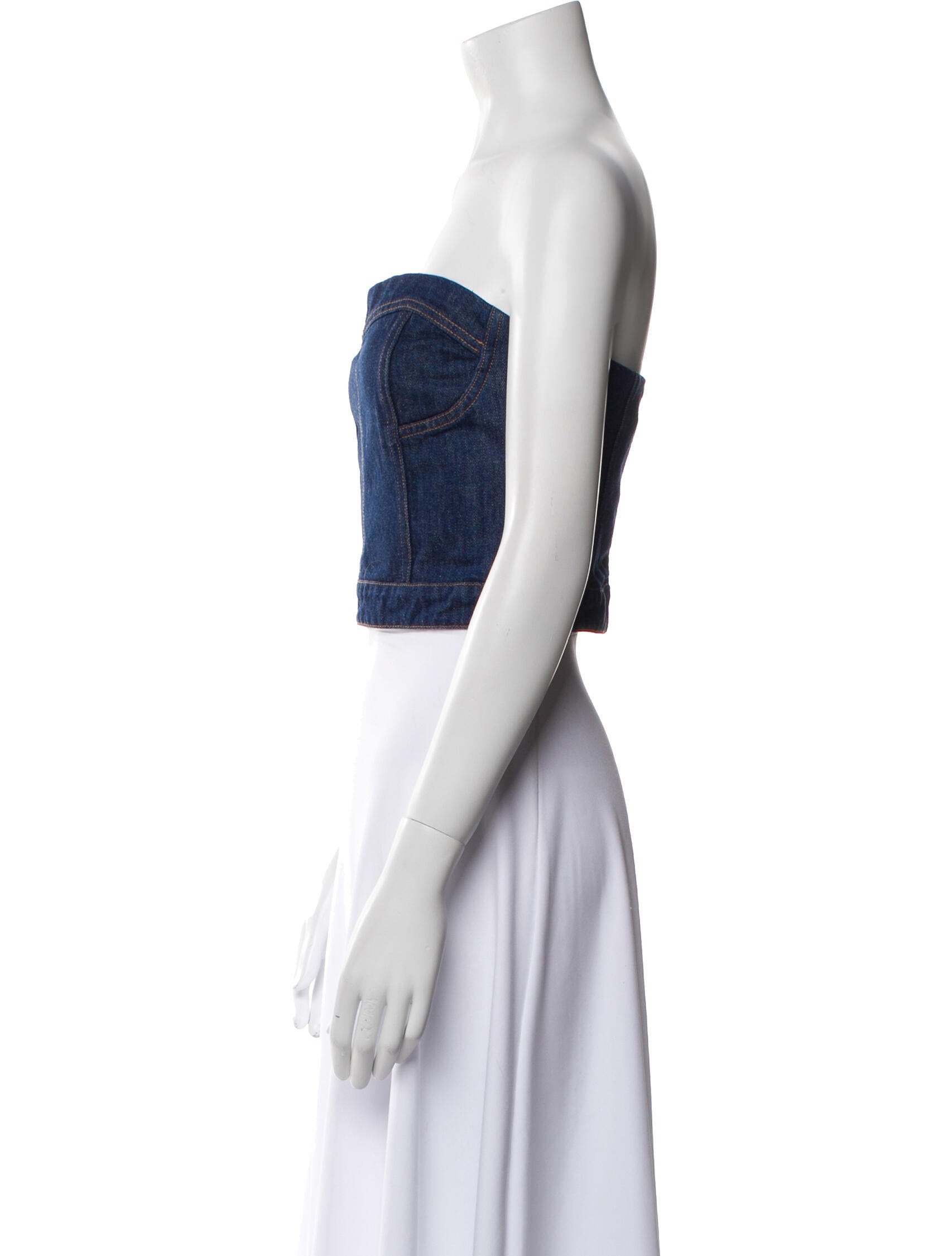 Oscar de la Renta Strapless Crop Top w/ Tags