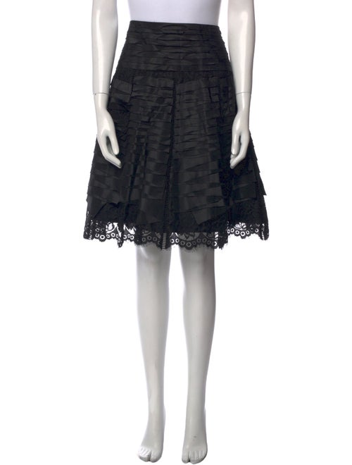 Oscar de la Renta Lace Pattern Knee-Length Skirt