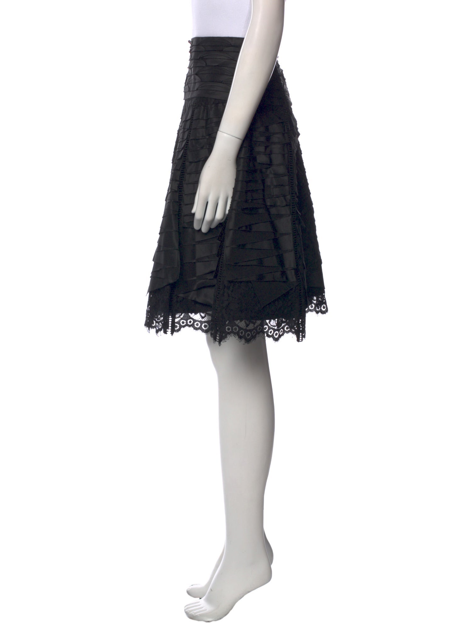 Oscar de la Renta Lace Pattern Knee-Length Skirt
