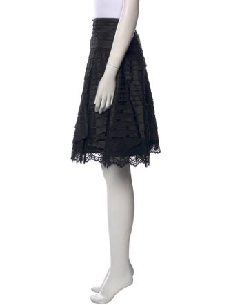 Oscar de la Renta Lace Pattern Knee-Length Skirt
