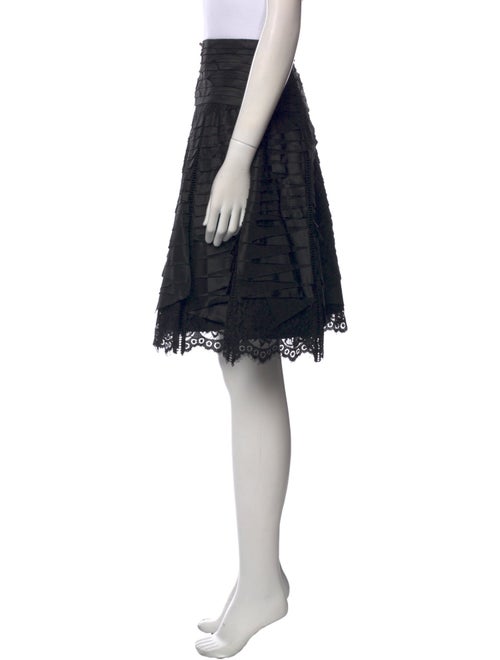 Oscar de la Renta Lace Pattern Knee-Length Skirt