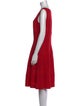 Oscar de la Renta Bateau Neckline Midi Length Dress
