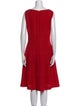 Oscar de la Renta Bateau Neckline Midi Length Dress