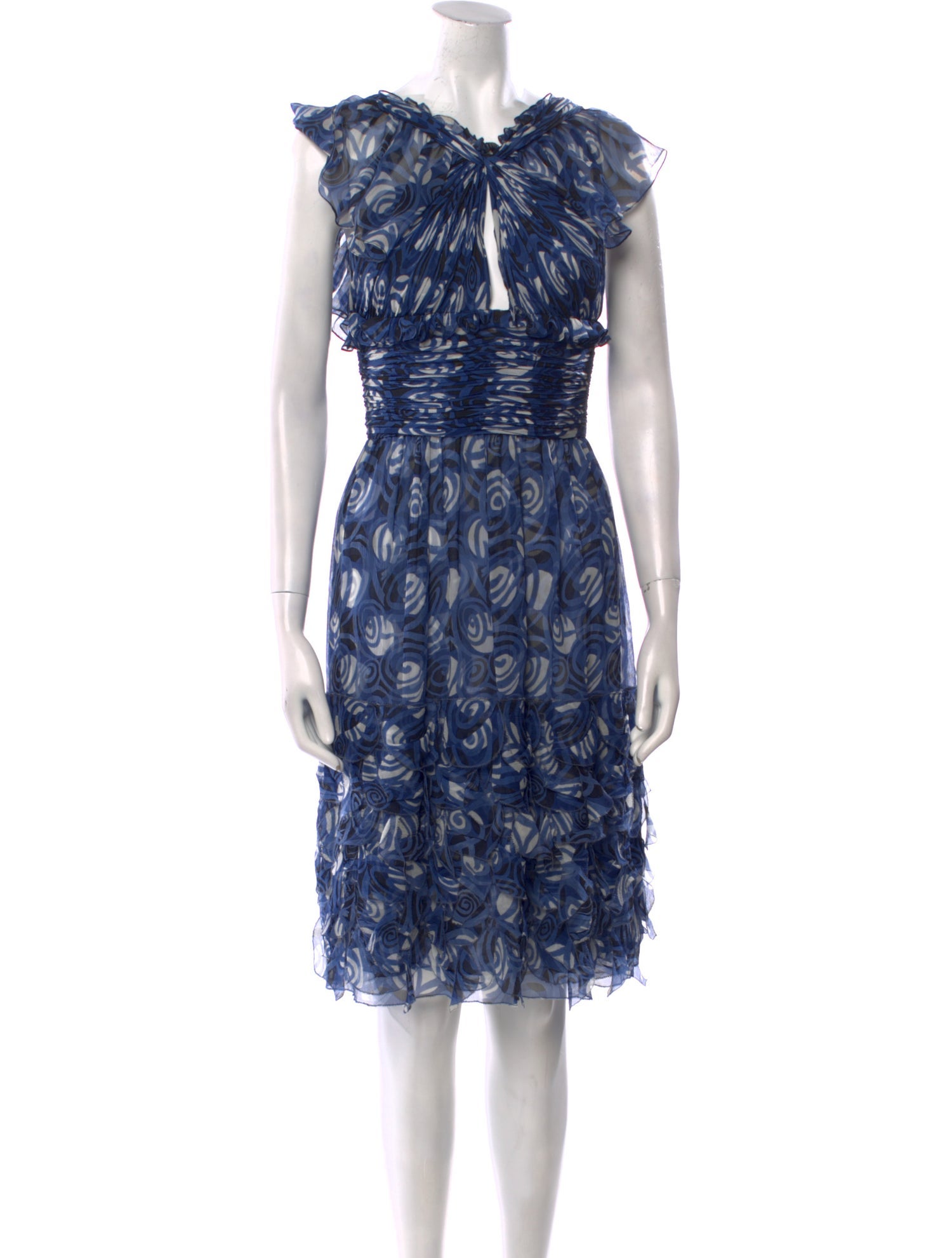 Oscar de la Renta Silk Knee-Length Dress