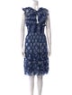 Oscar de la Renta Silk Knee-Length Dress