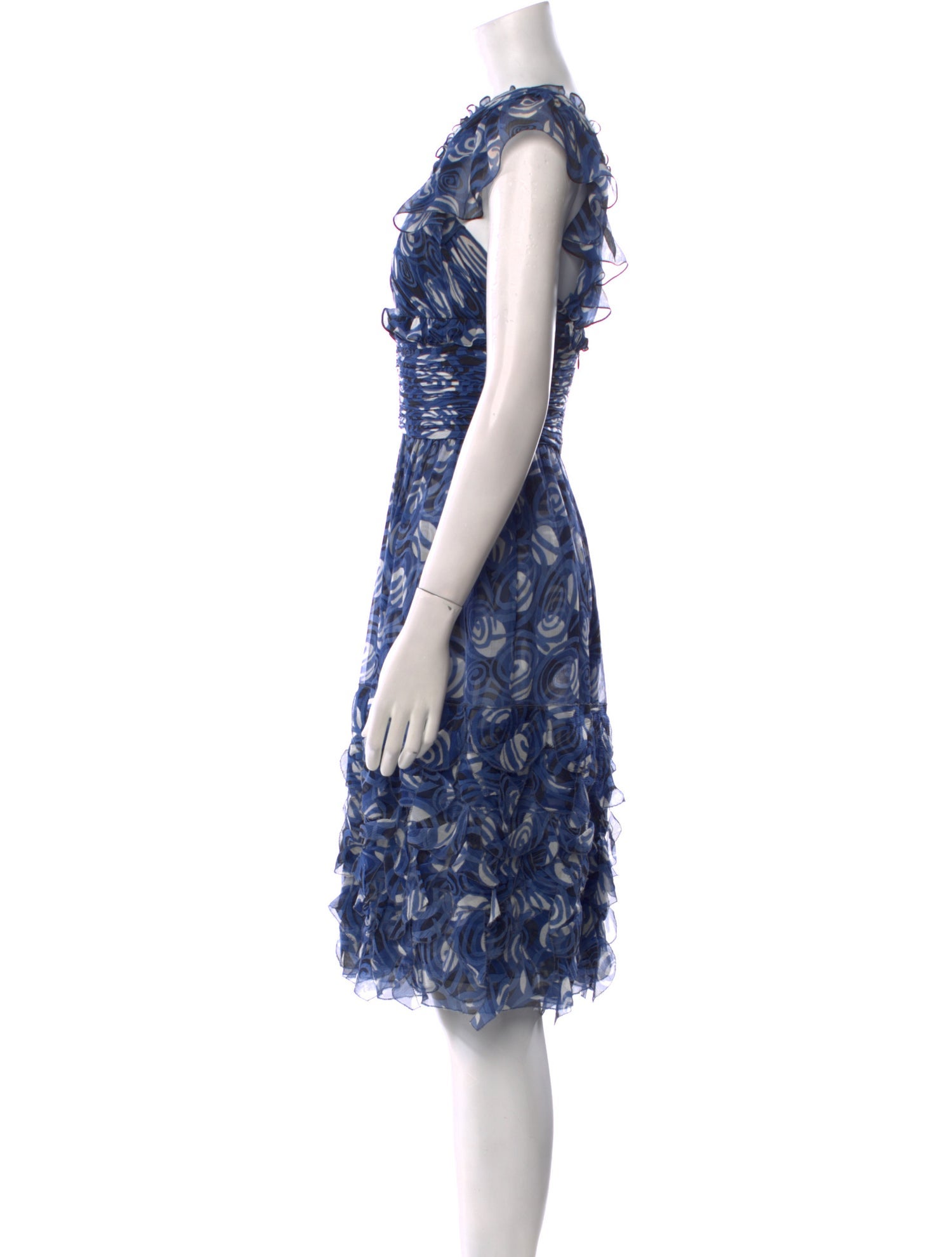 Oscar de la Renta Silk Knee-Length Dress