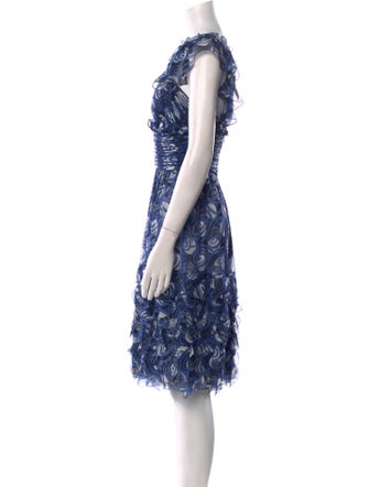 Oscar de la Renta Silk Knee-Length Dress