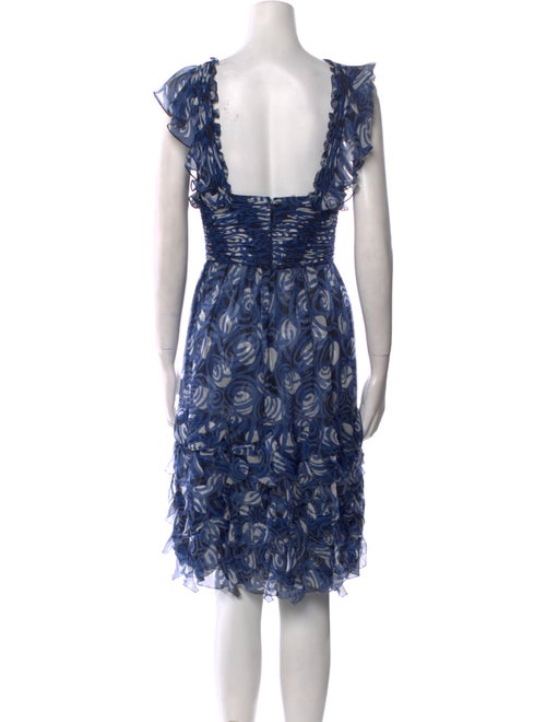 Oscar de la Renta Silk Knee-Length Dress