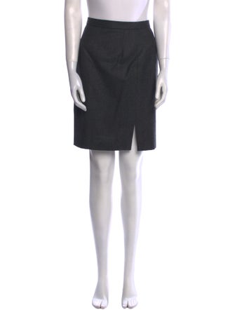 Oscar de la Renta Pleated Accents Knee-Length Skirt