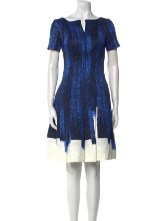 Oscar de la Renta Printed Knee-Length Dress