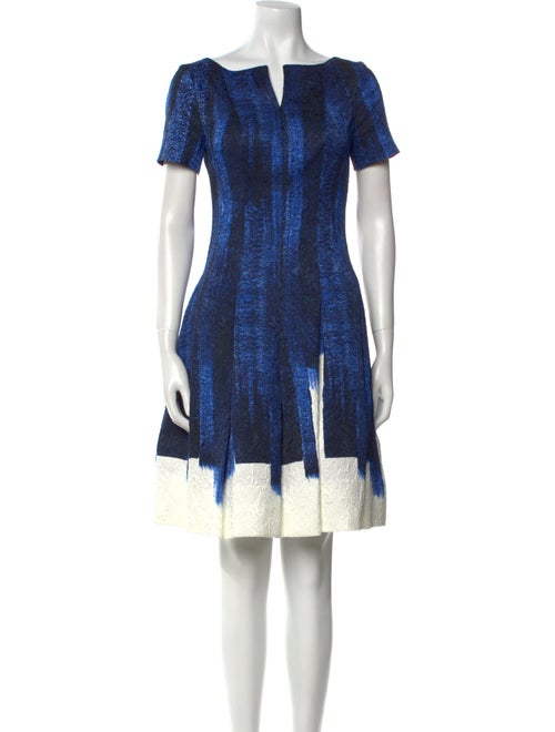 Oscar de la Renta Printed Knee-Length Dress