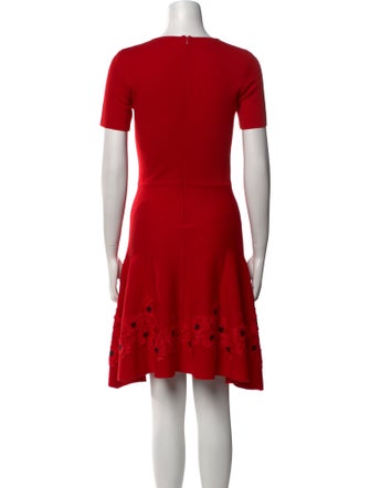 Oscar de la Renta Virgin Wool Knee-Length Dress