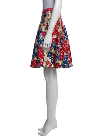 Oscar de la Renta Silk Knee-Length Skirt