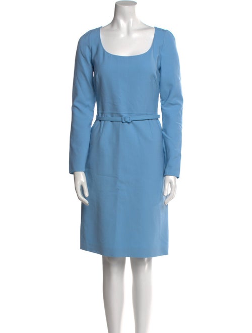 Oscar de la Renta Virgin Wool Knee-Length Dress
