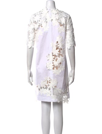 Oscar de la Renta Lace Pattern Mini Dress