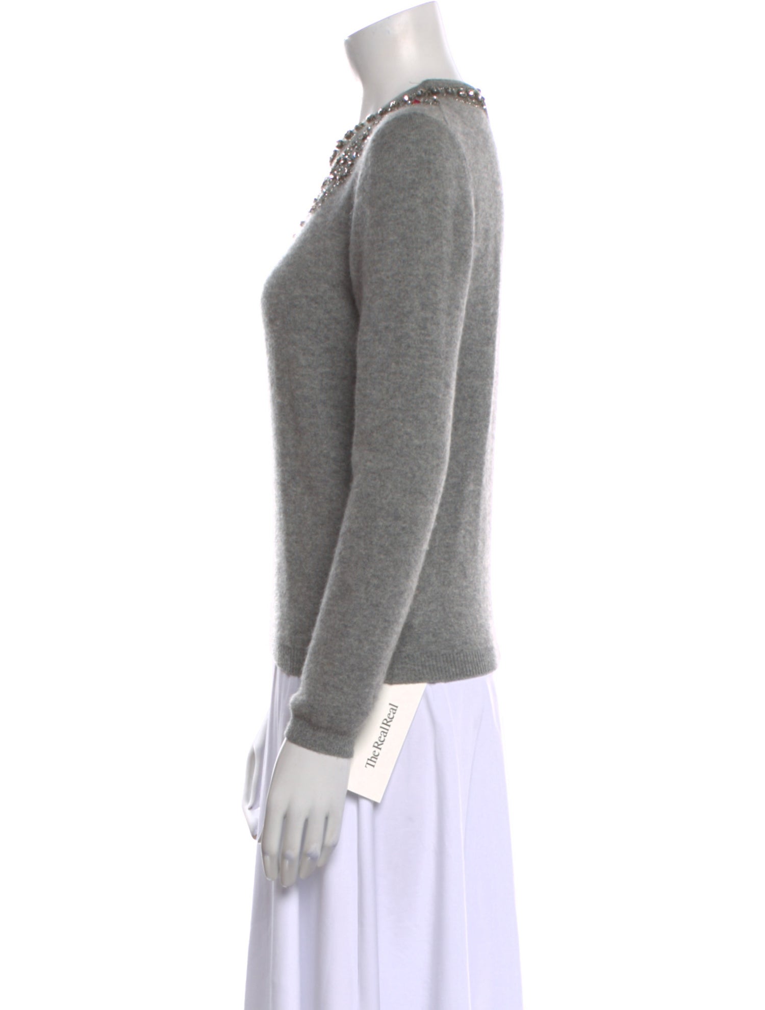 Oscar de la Renta Wool Crew Neck Sweater
