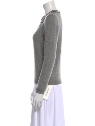 Oscar de la Renta Wool Crew Neck Sweater