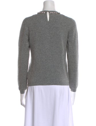 Oscar de la Renta Wool Crew Neck Sweater