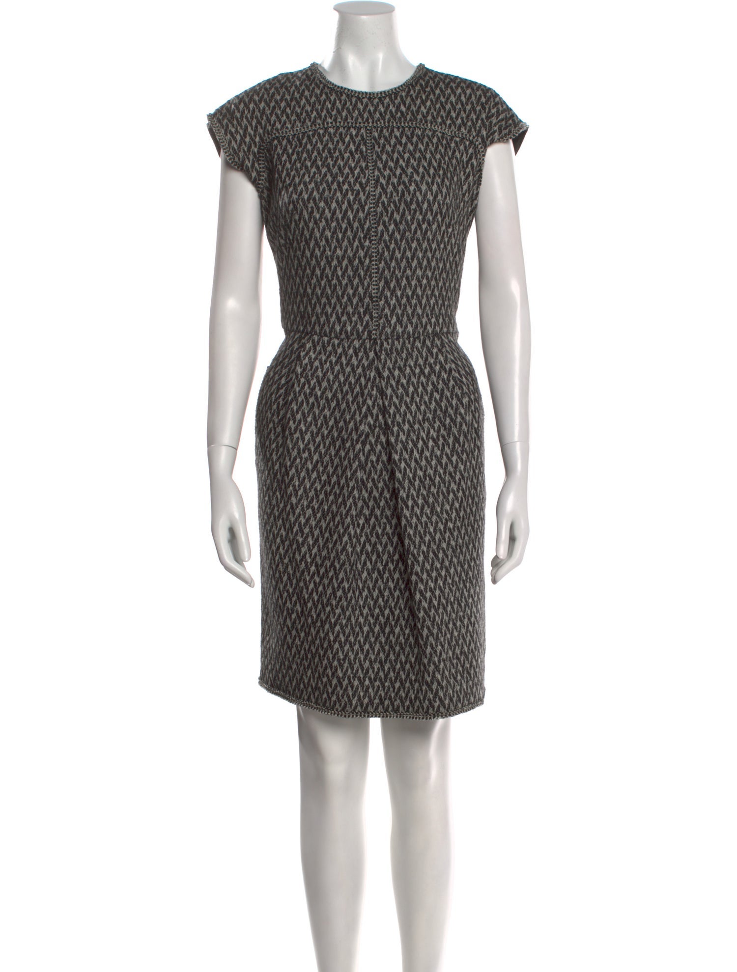 Oscar de la Renta Wool Knee-Length Dress