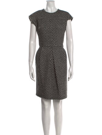 Oscar de la Renta Wool Knee-Length Dress