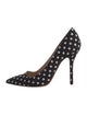 Oscar de la Renta Polka Dot Print Bow Accents Pumps