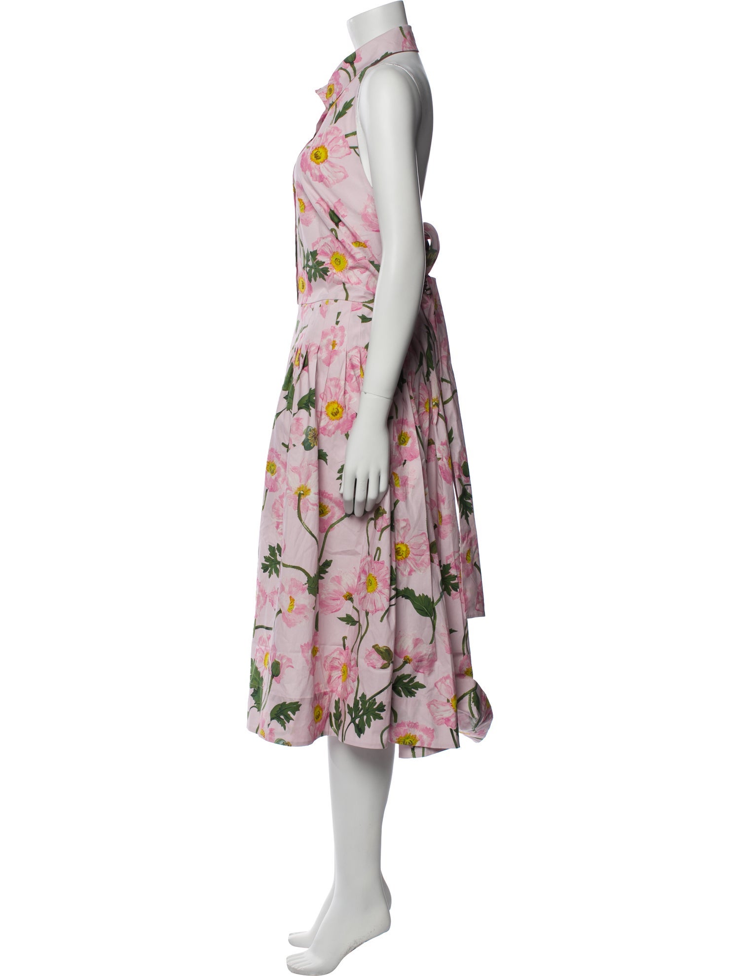 Oscar de la Renta Floral Print Knee-Length Dress w/ Tags