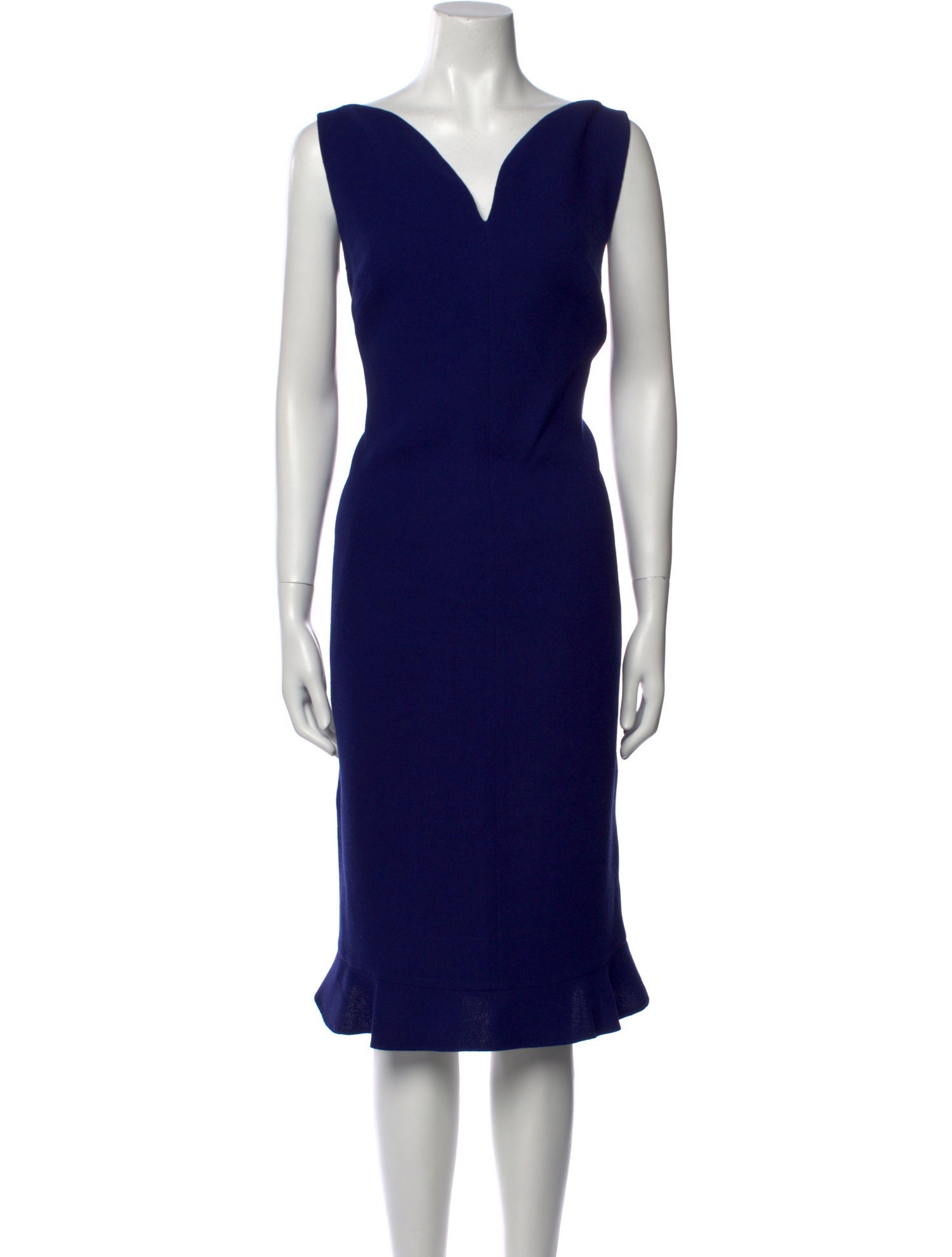 Oscar de la Renta Silk Midi Length Dress