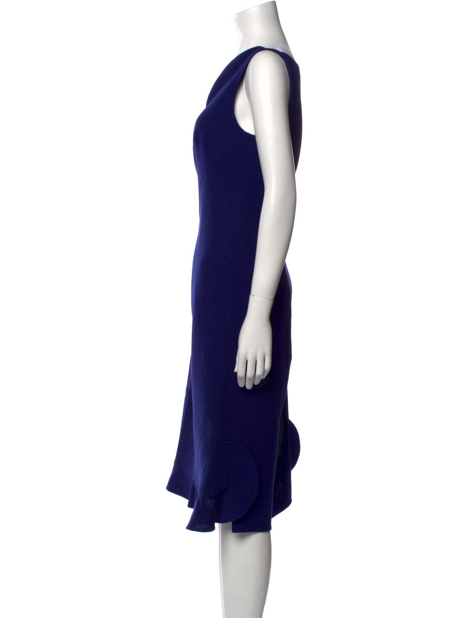Oscar de la Renta Silk Midi Length Dress