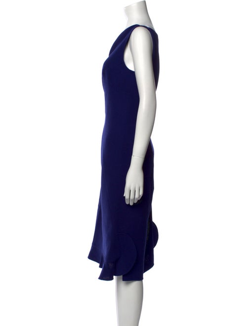 Oscar de la Renta Silk Midi Length Dress