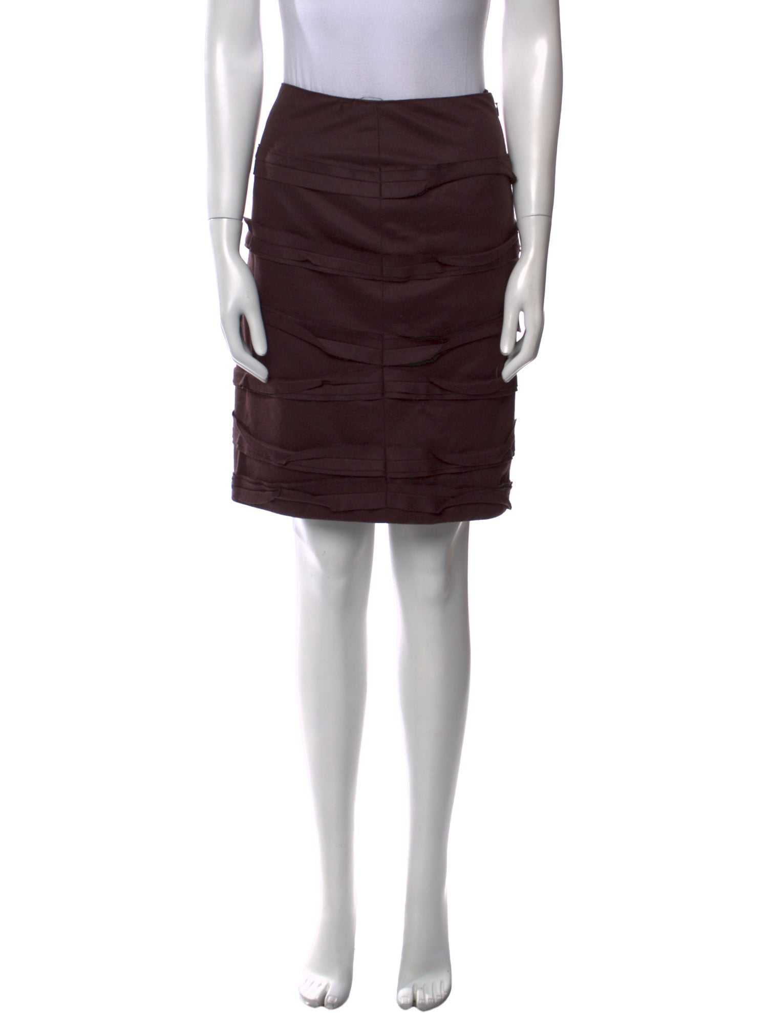 Oscar de la Renta Virgin Wool Knee-Length Skirt